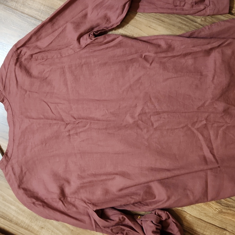 Anne Klein Women's Terracotta Button-Down Shirt NWT - Picture 3 of 13